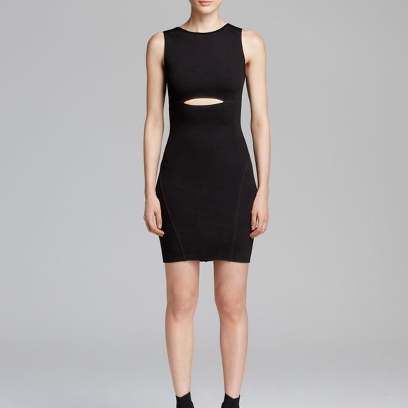 Helmut Lang Black Cutout Dress - Picture 1 of 11